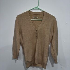 Elegant Beige V-Neck Sweater